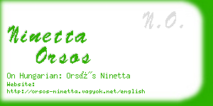 ninetta orsos business card